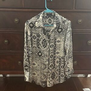 Haver Black and White Button Down Shirt